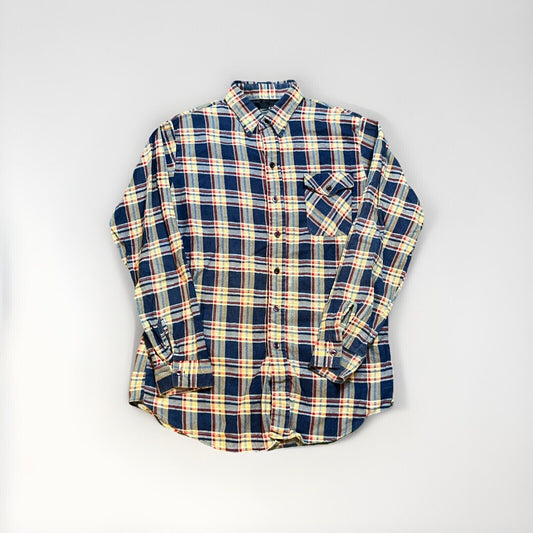 Vintage 80s Sears Flannel Shirt Sz L USA