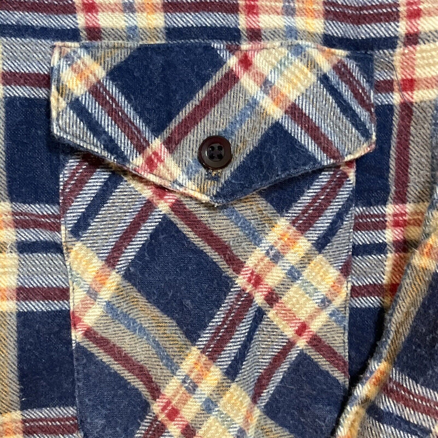 Vintage 80s Sears Flannel Shirt Sz L USA