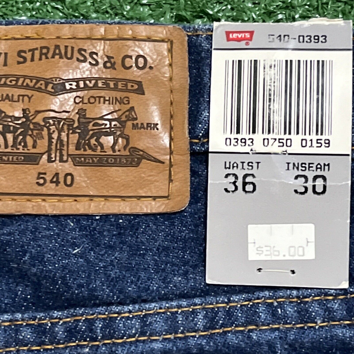 Vintage 90s Deadstock Levis 540 Orange Tab Jeans