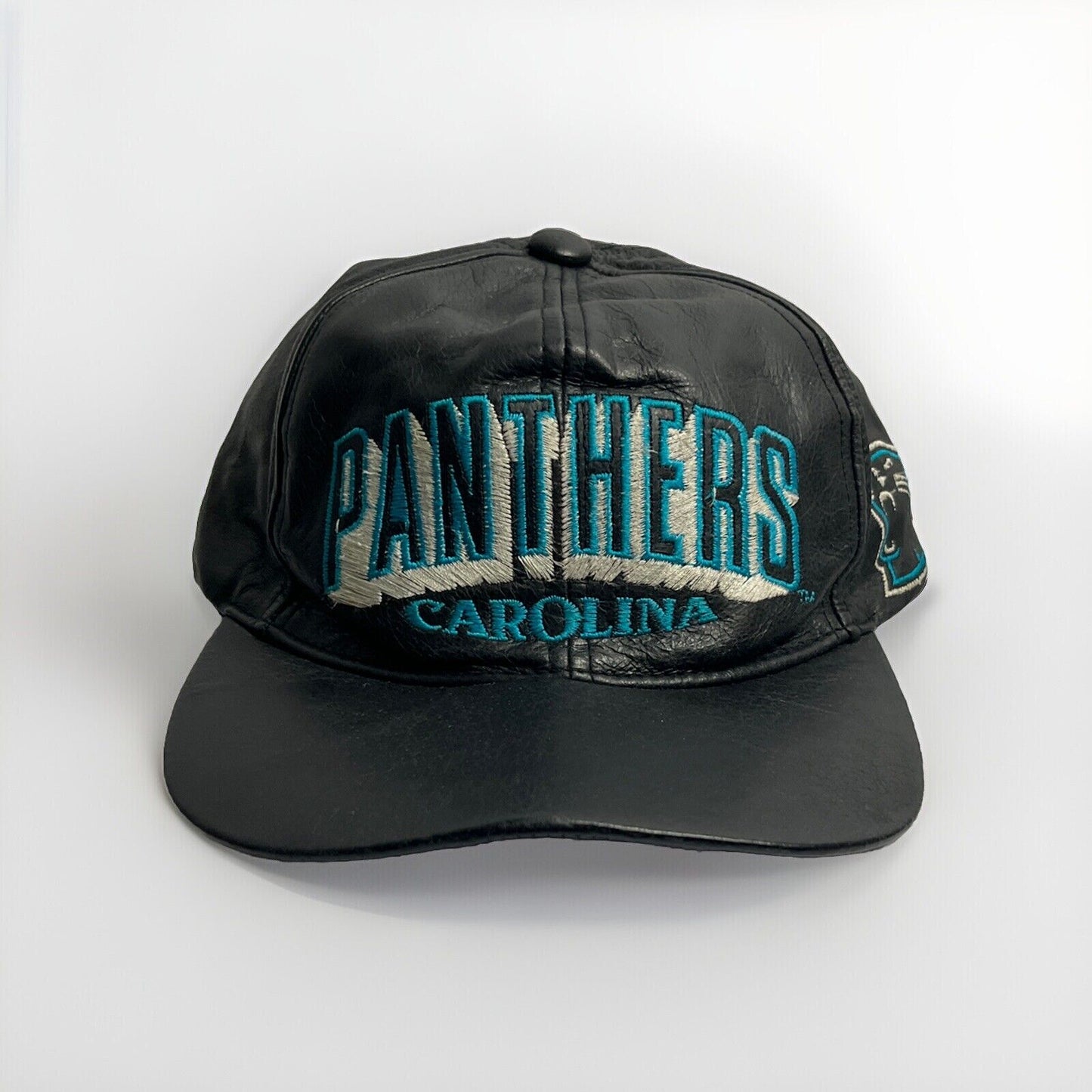 Vintage Leather Carolina Panthers Hat 80s