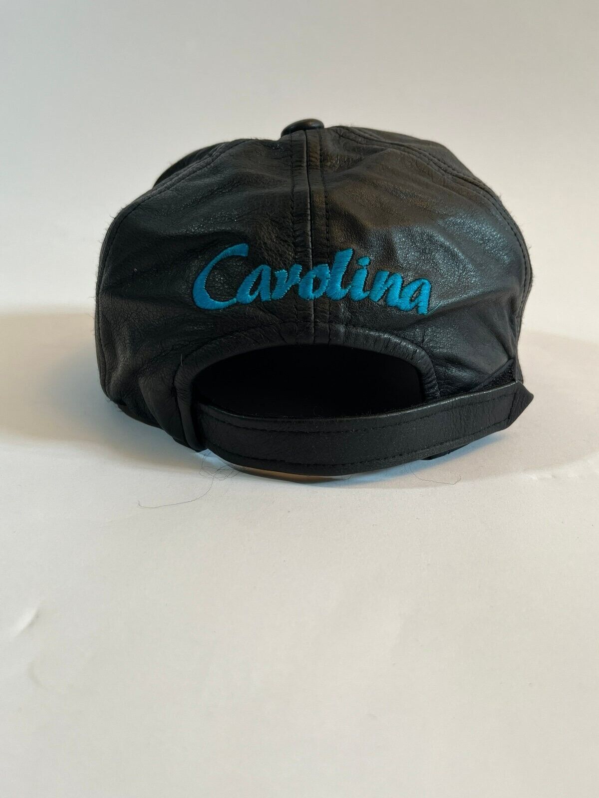 Vintage Leather Carolina Panthers Hat 80s